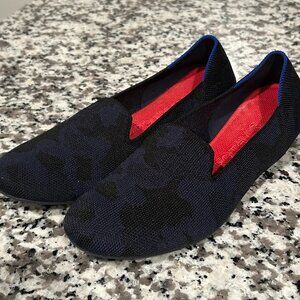 Rothy's The Loafer Navy Camo Knit Flats – Size 8